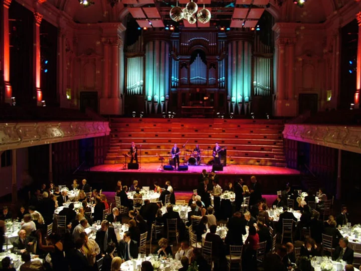 Band performing at the Auckland Town Hall