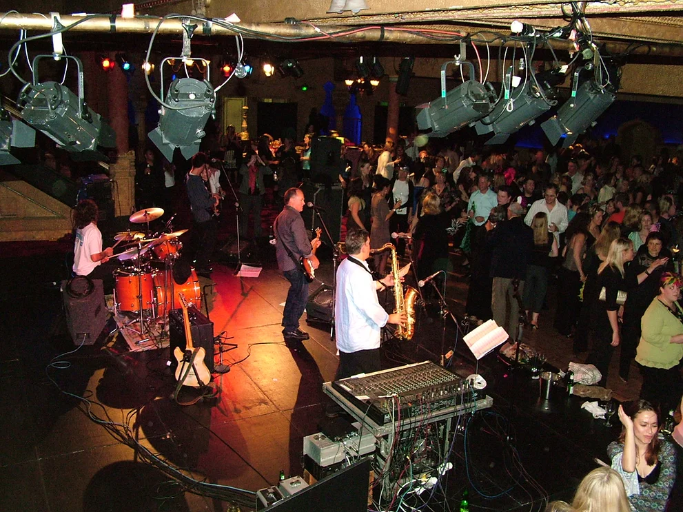 Band performing at a function