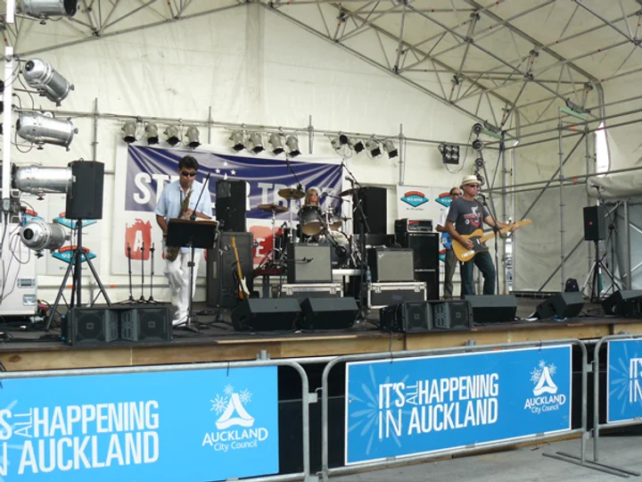 Band on Stage Performing